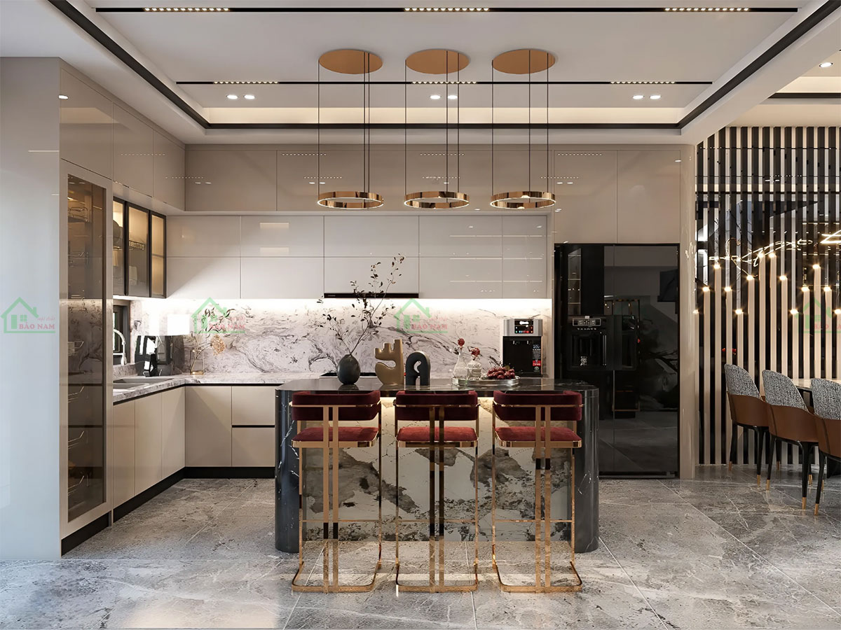 Mẫu Tủ Bếp Acrylic An Cường Hiện Đại Sang Trọng TBA62