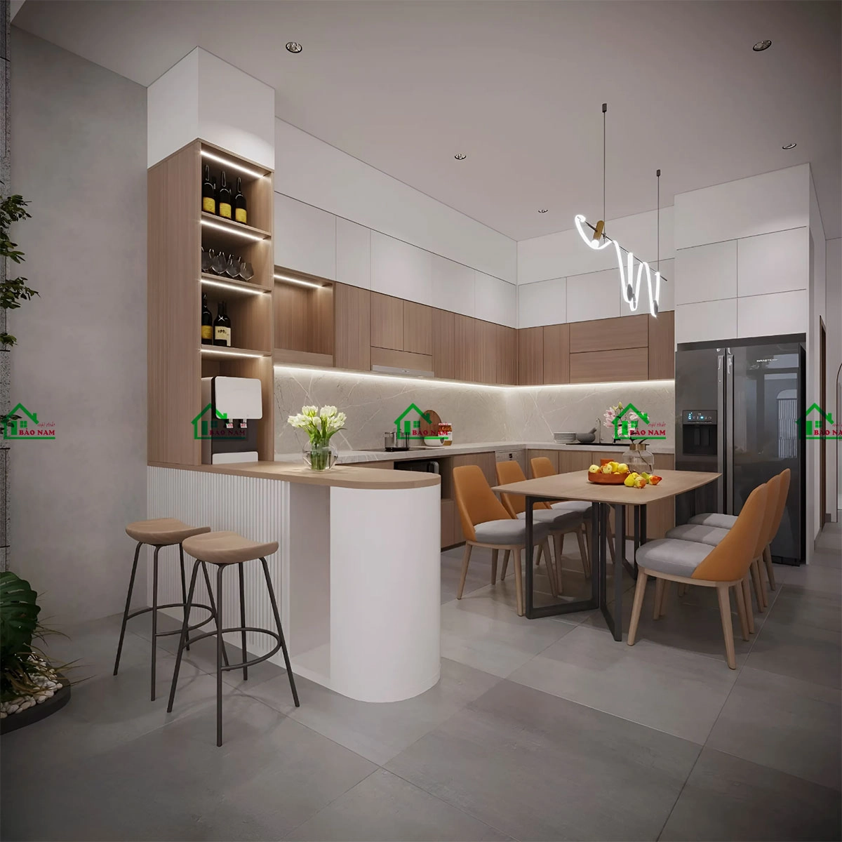 Mẫu tủ bếp gỗ đẹp, đa năng hot nhất 2024