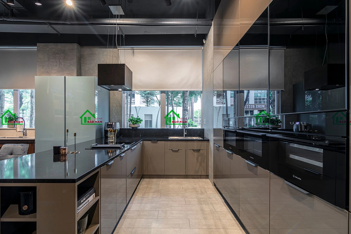 Tủ bếp gỗ công nghiệp MDF an cường