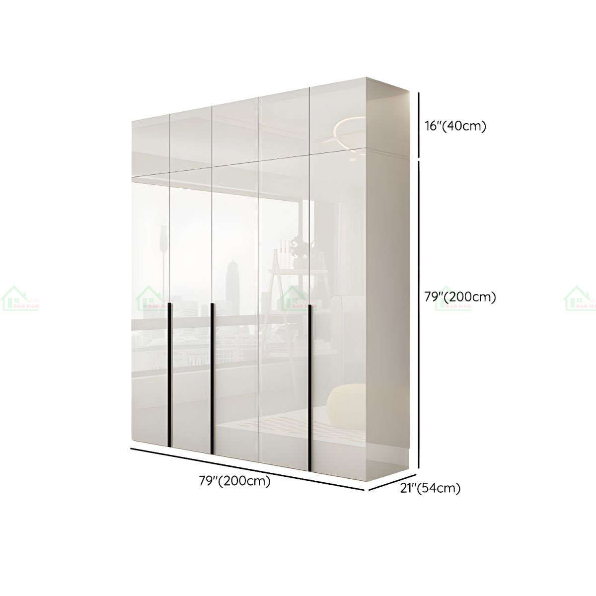 Tủ Quần Áo Acrylic Màu Trắng Hiện Đại Sang Trọng TAR23