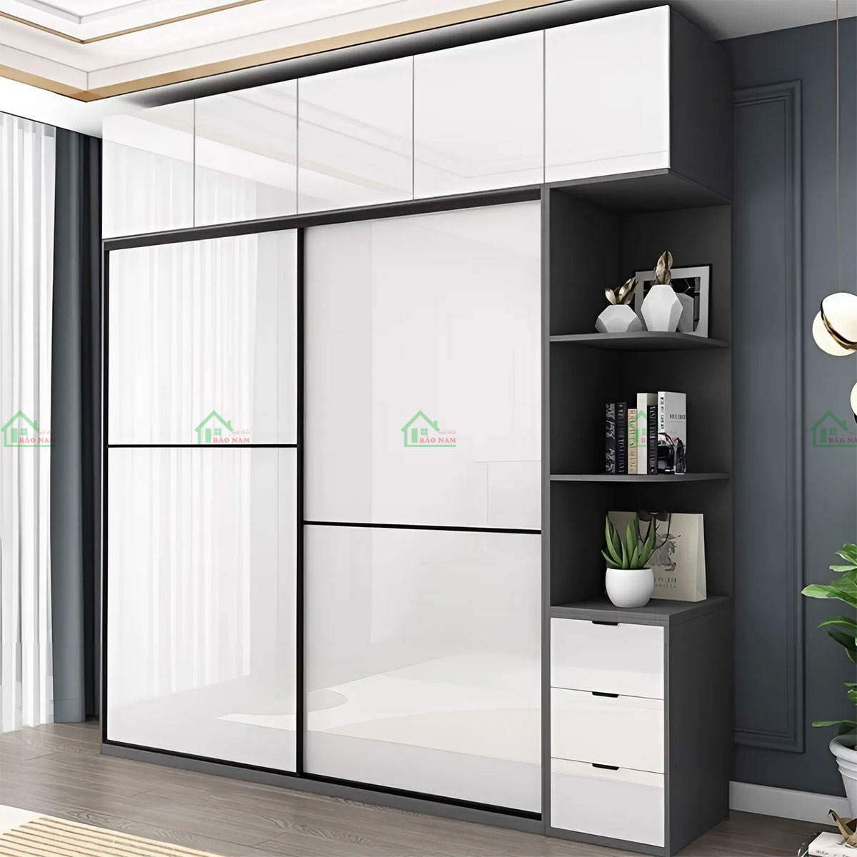 Bề mặt acrylic bóng gương toát lên vẻ sang trọng và đẳng cấp