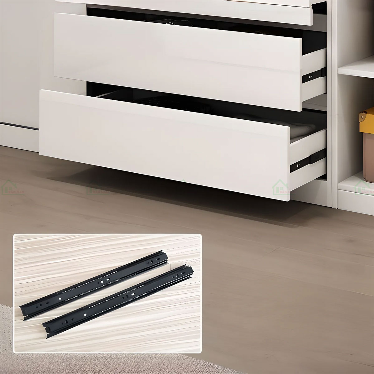 Mẫu Tủ Quần Áo Cửa Lùa Acrylic Bóng Gương Màu Trắng Hiện Đại TAL05