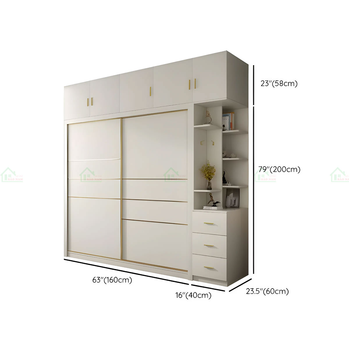 Mẫu Tủ Quần Áo Cửa Lùa Đẹp TAL22 