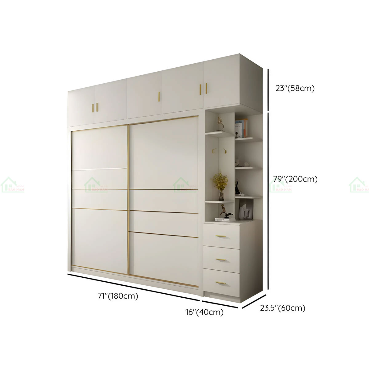 Mẫu Tủ Quần Áo Cửa Lùa Đẹp TAL22 