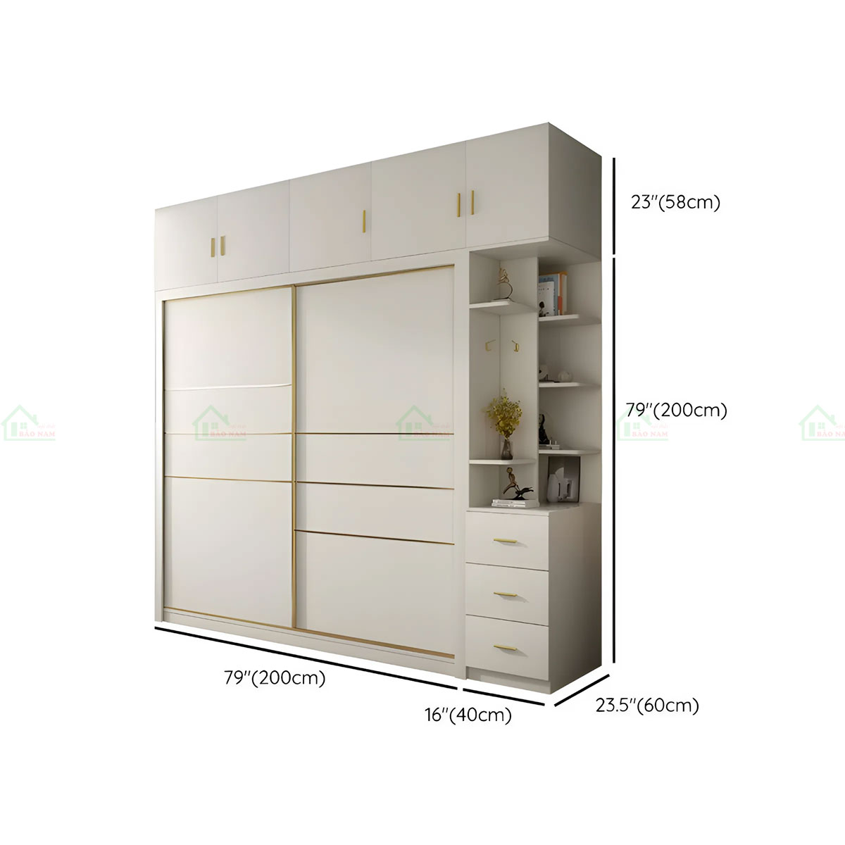 Mẫu Tủ Quần Áo Cửa Lùa Đẹp TAL22 