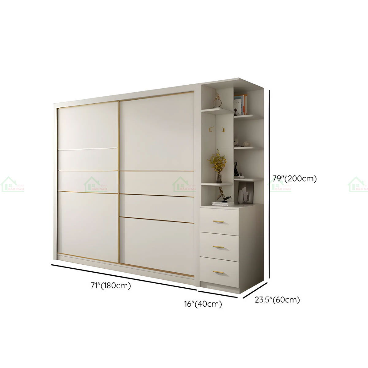 Mẫu Tủ Quần Áo Cửa Lùa Đẹp TAL22 