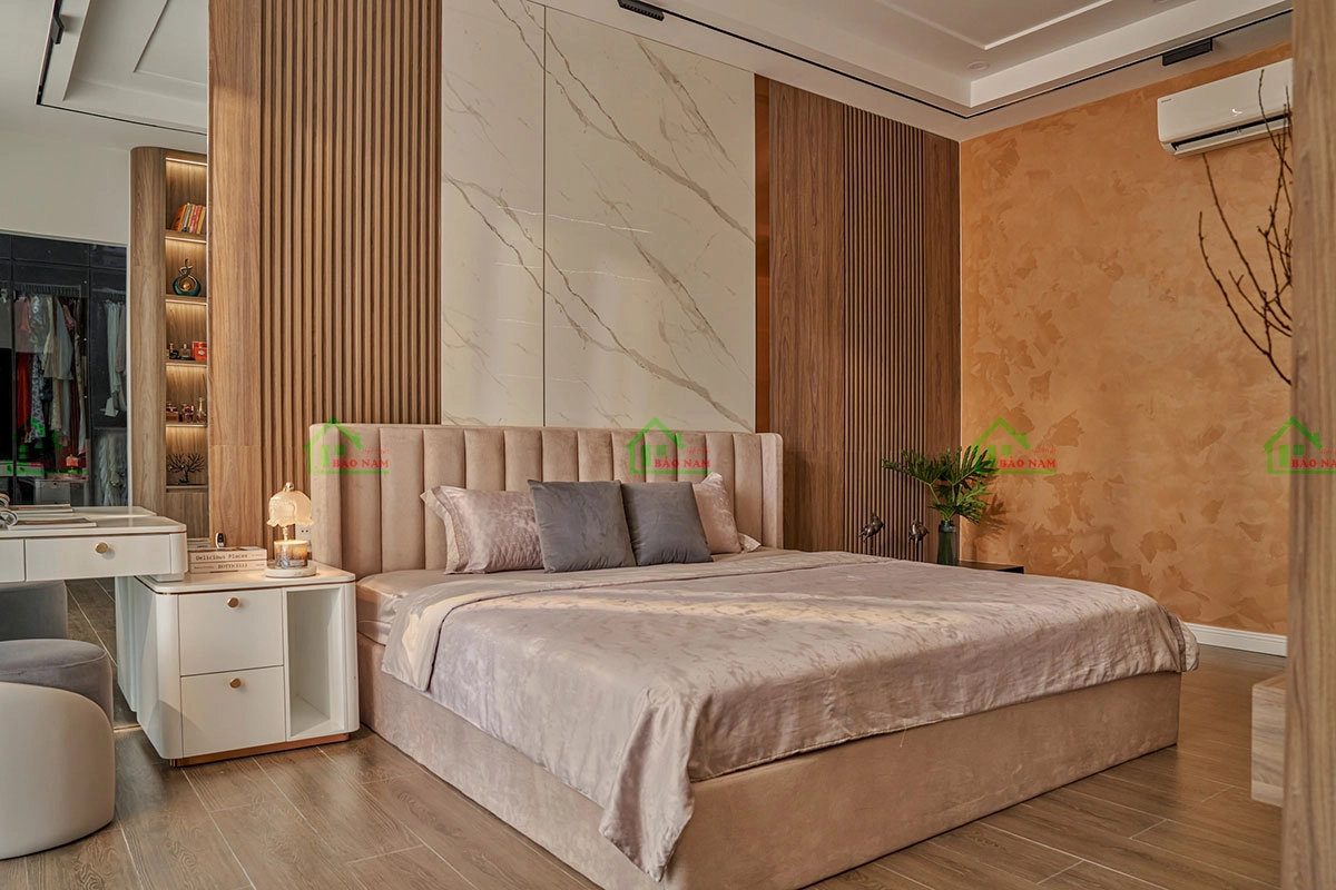 Chọn tone màu trung tính để tạo cảm giác ấm áp cho phòng ngủ