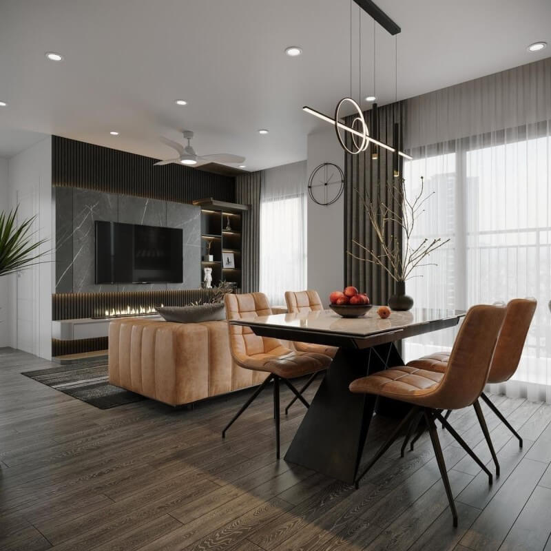 Thiết kế nội thất phòng khách - PK07
