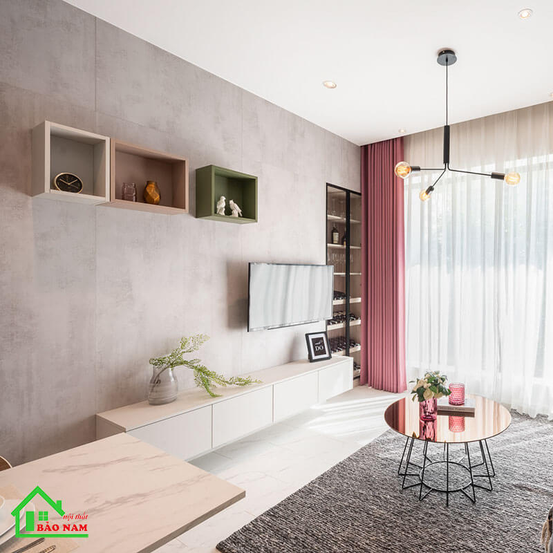 Thiết kế nội thất phòng khách pk10 hiện đại