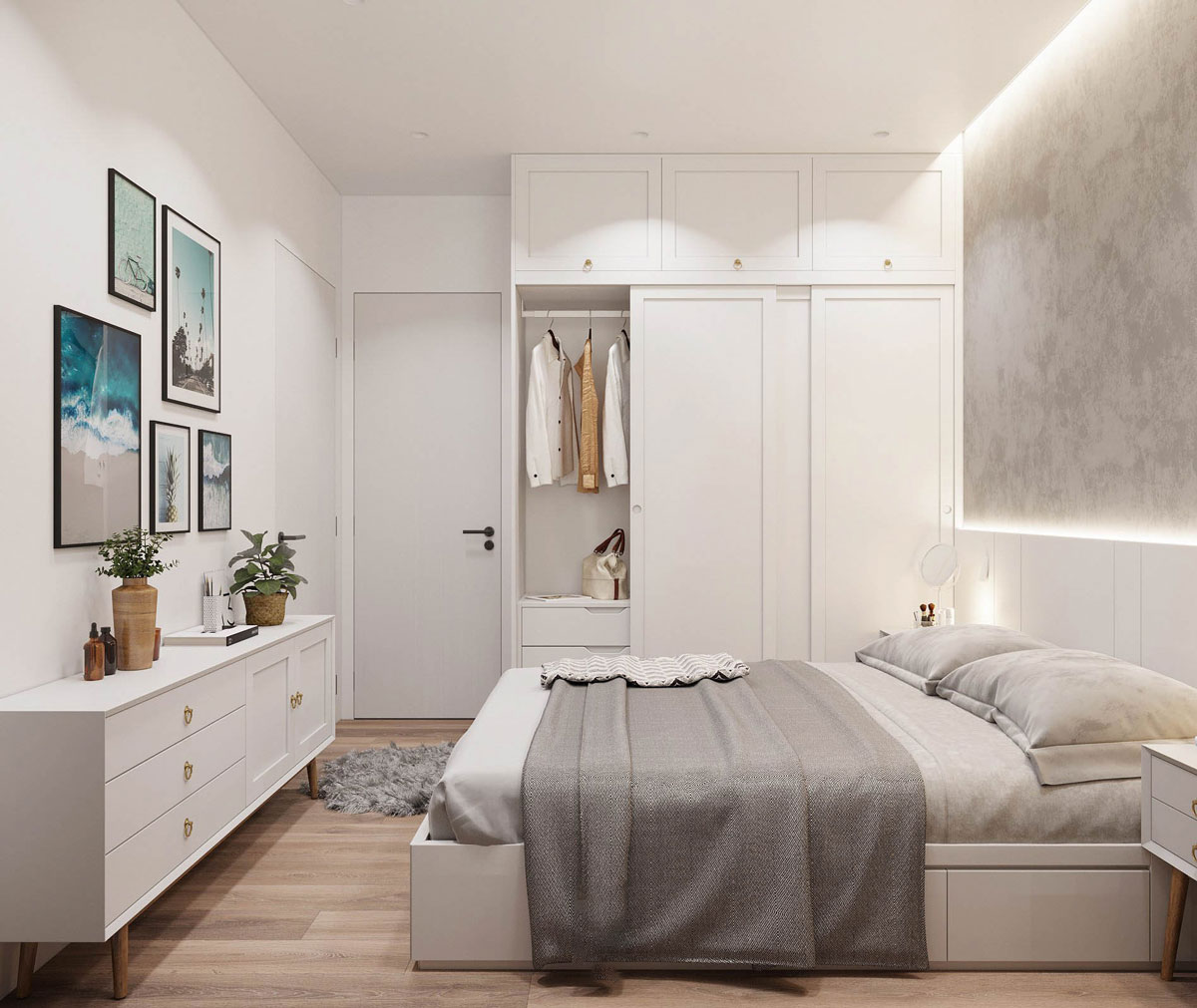 Thiết Kế Nội Thất Phòng Ngủ Đẹp Hiện Đại PN24