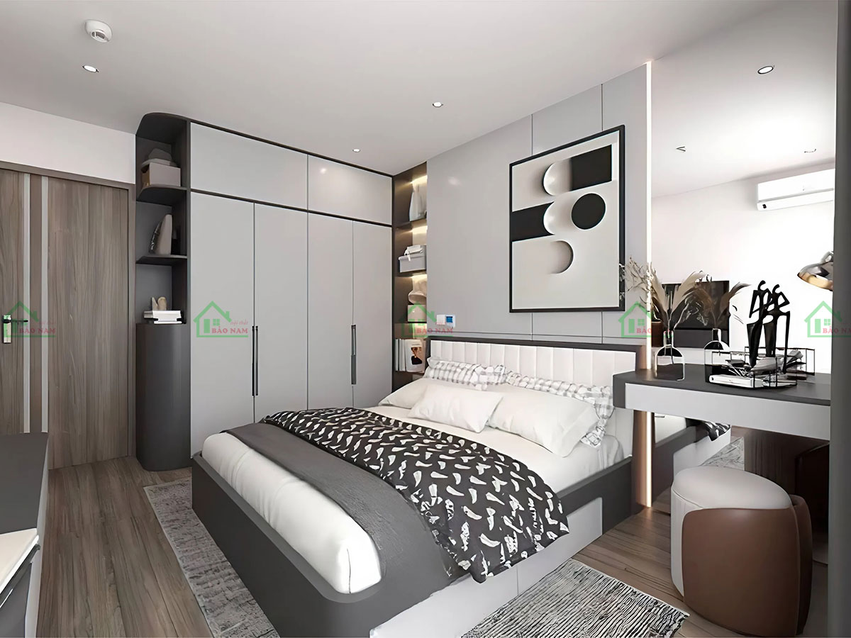 Nội thất được thiết kế bo cong góc, giảm sắc nhọn góc cạnh, tạo sự mềm mại và an toàn