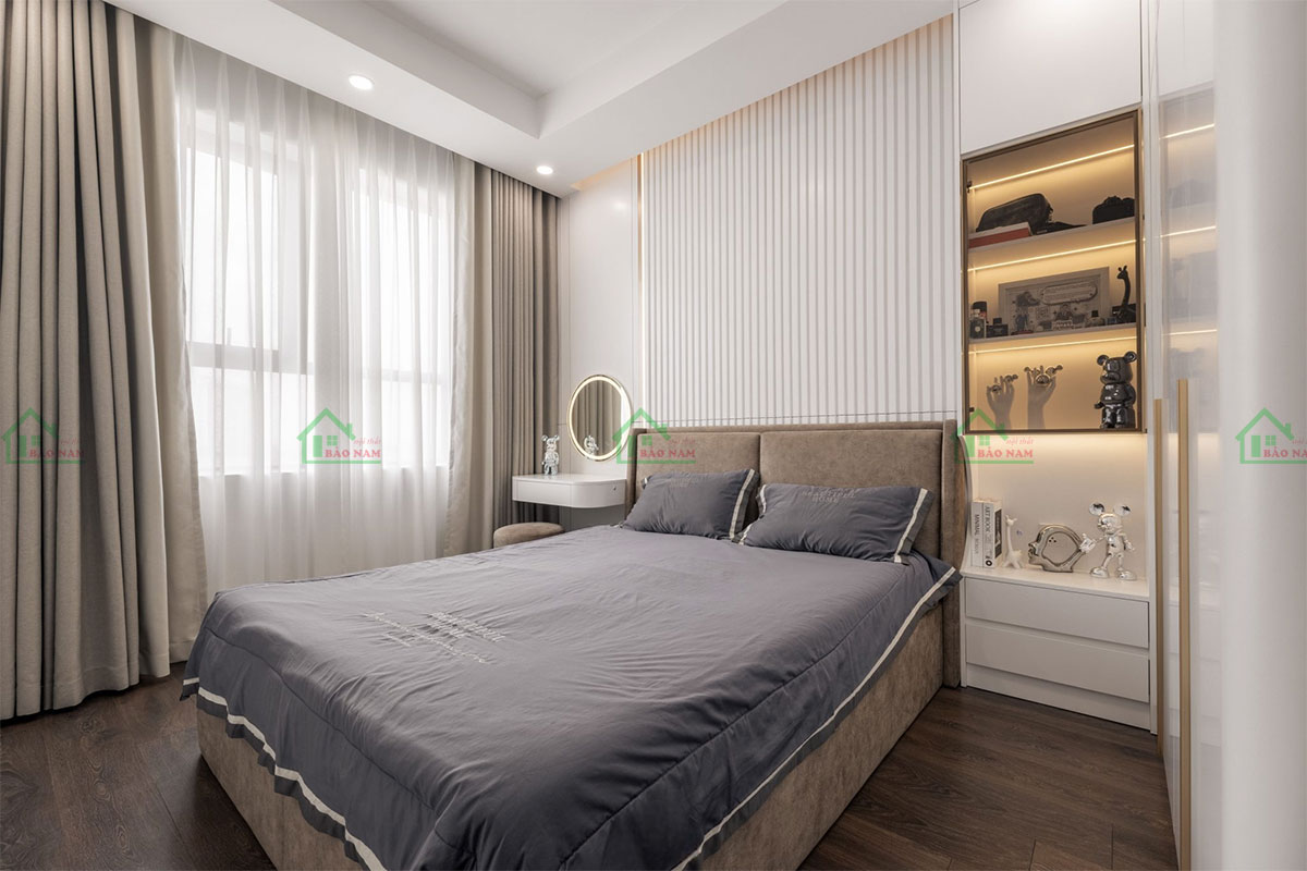 PN60 sử dụng Gỗ công nghiệp MDF An Cường cao cấp, bền đẹp, dễ vệ sinh, thân thiện với môi trường.