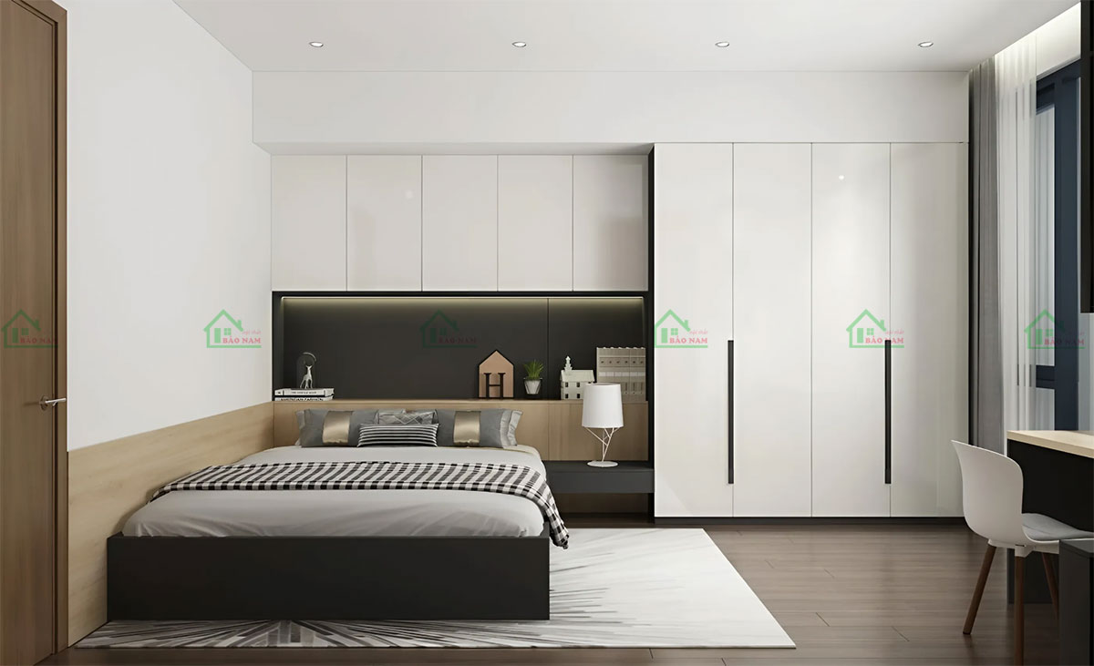 Nội Thất Phòng Ngủ Gỗ Công Nghiệp Đẹp Hiện Đại PN45