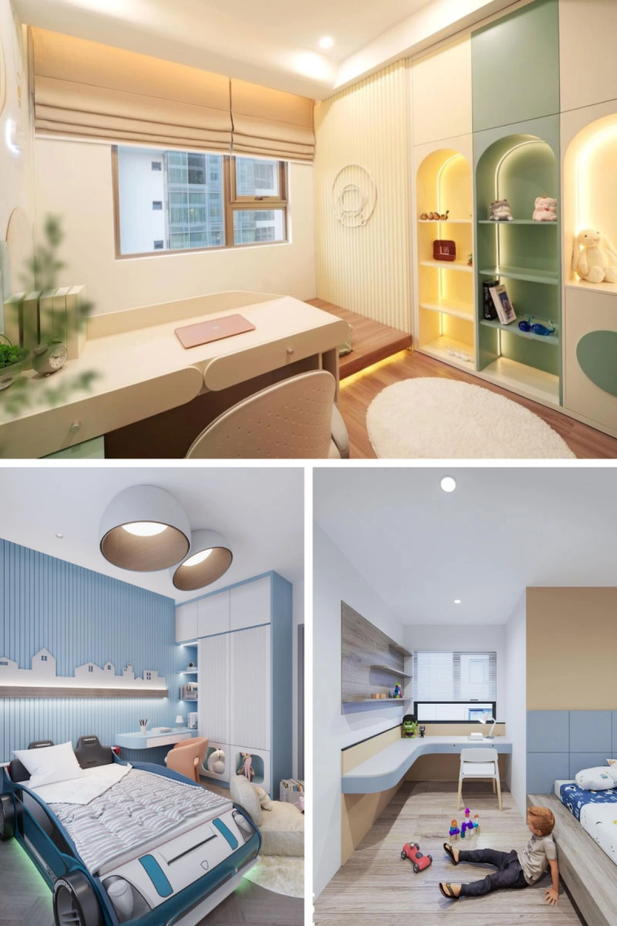 Mẫu phòng trẻ em theo độ tuổi từ 2 đến 15 tuổi