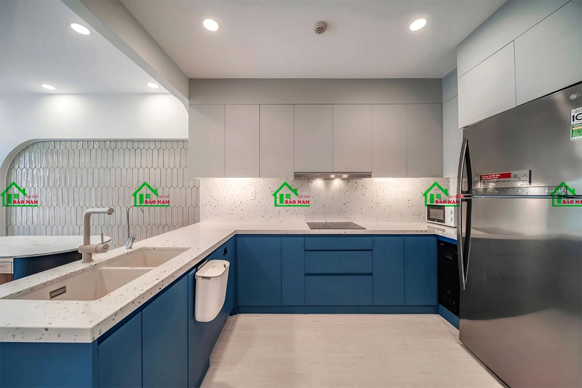 Mẫu tủ bếp đẹp hiện đại cho chung cư