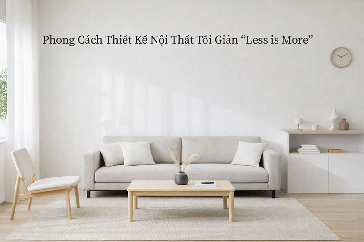 Phong cách thiết kế nội thất tối giản less is more
