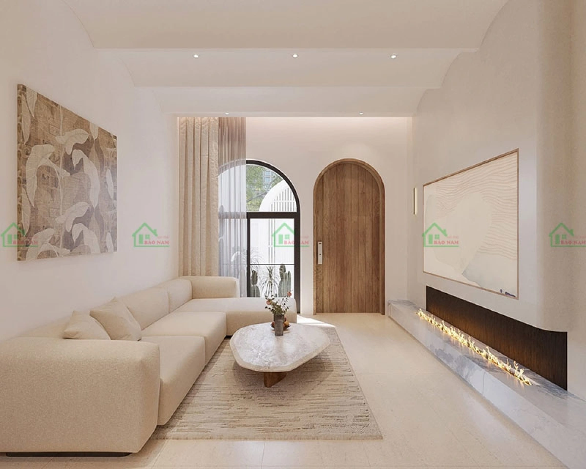 Phong cách thiết kế phòng khách hiện đại tối giản