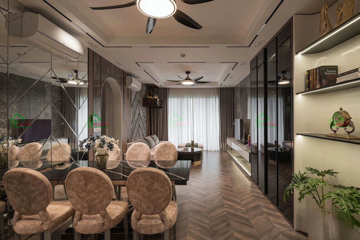 Thiết kế phòng khách đẹp cho biệt thự phong cách Luxury