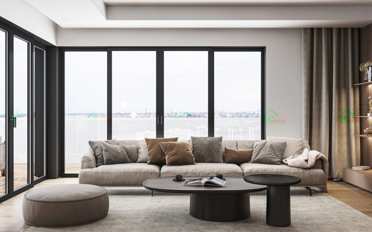 Thiết kế phòng khách tận dụng ánh sáng tự nhiên