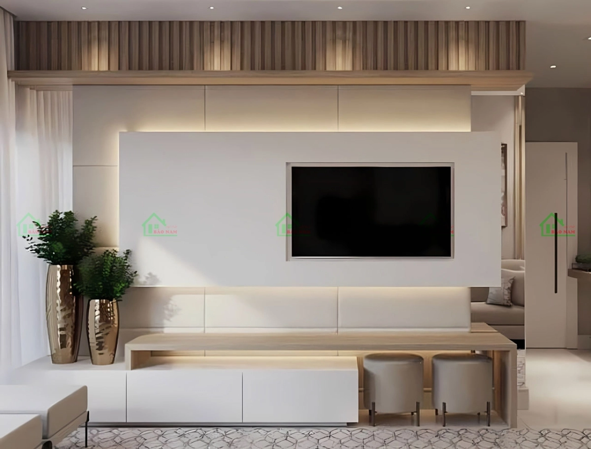 Thiết kế nội thất phòng khách đẹp tối giản phong cách Scandinavian