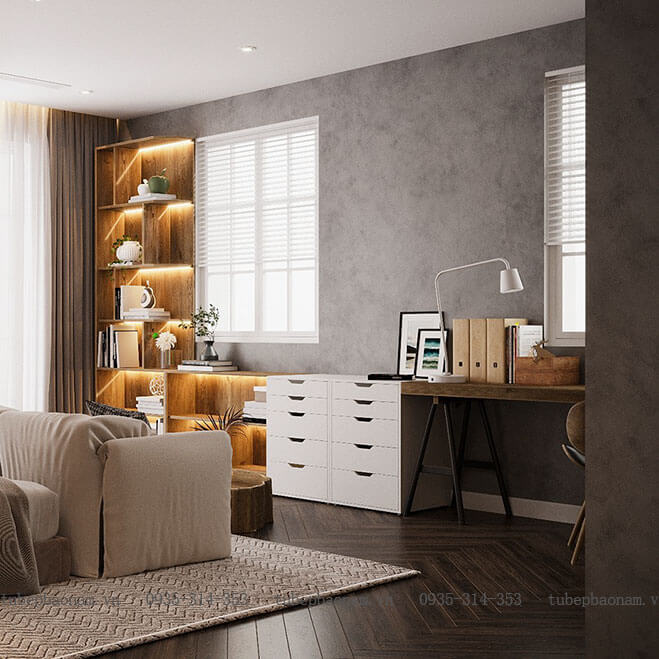 Mẫu phòng làm việc hiện đại, tiện nghi