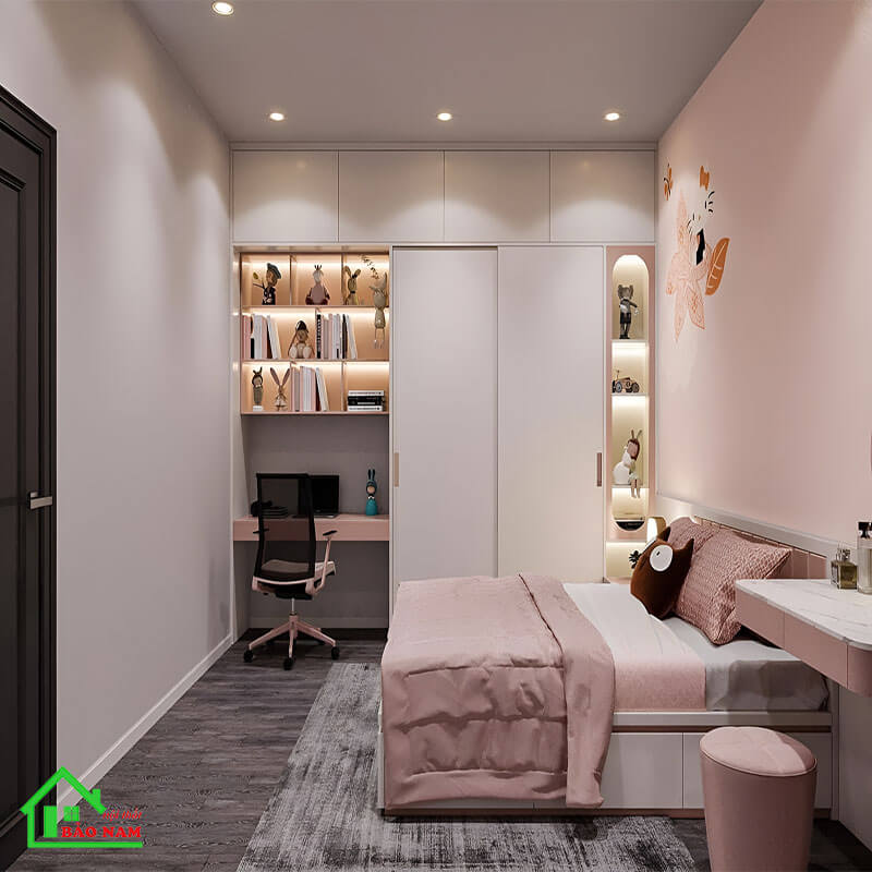 Tư vấn thiết kế nội thất phòng ngủ bé gái PB10
