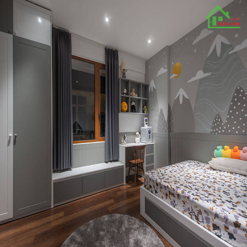Thiết kế nội thất phòng ngủ bé hiện đại