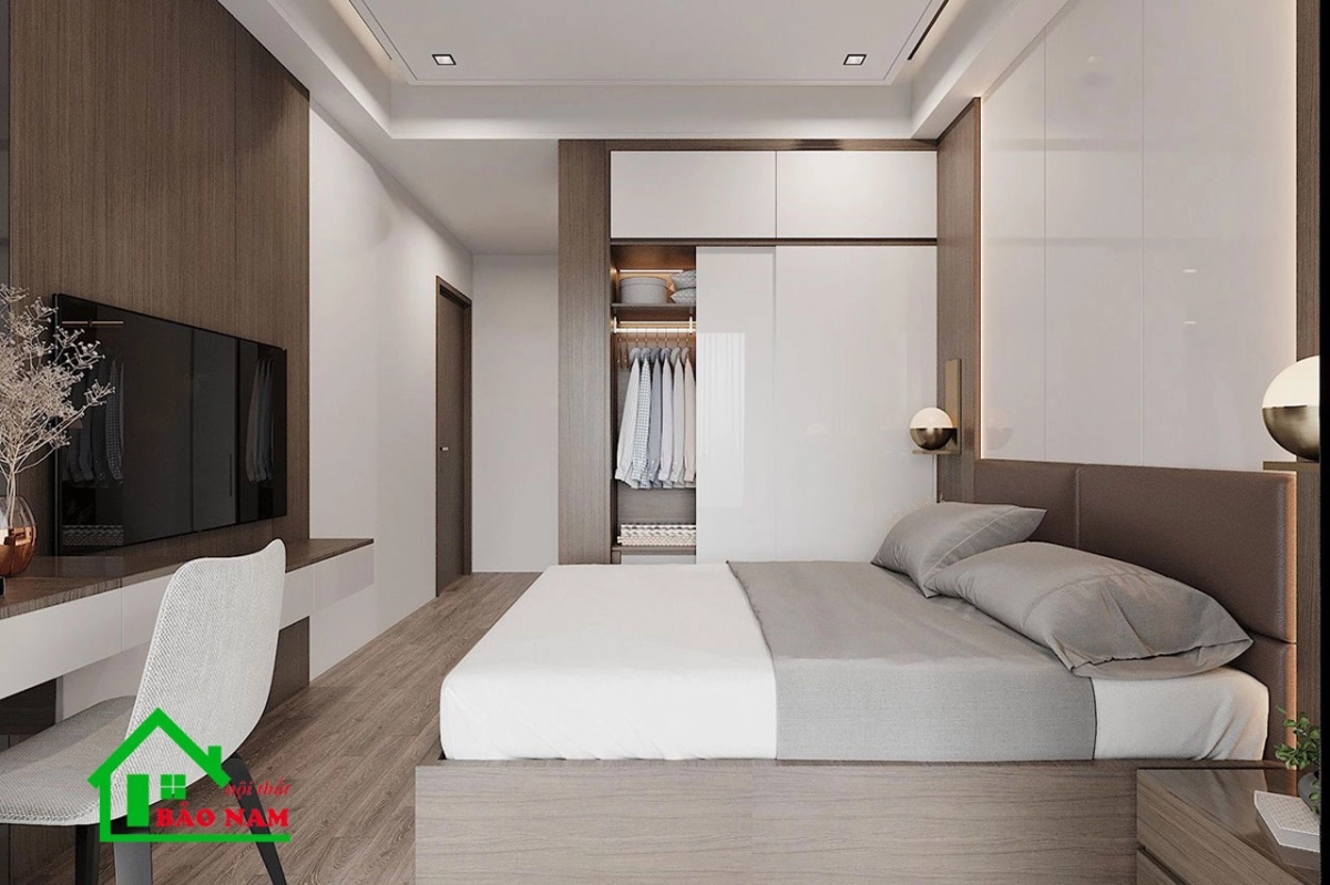 Mẫu phòng ngủ 10m2 với nội thất hiện đại đẹp