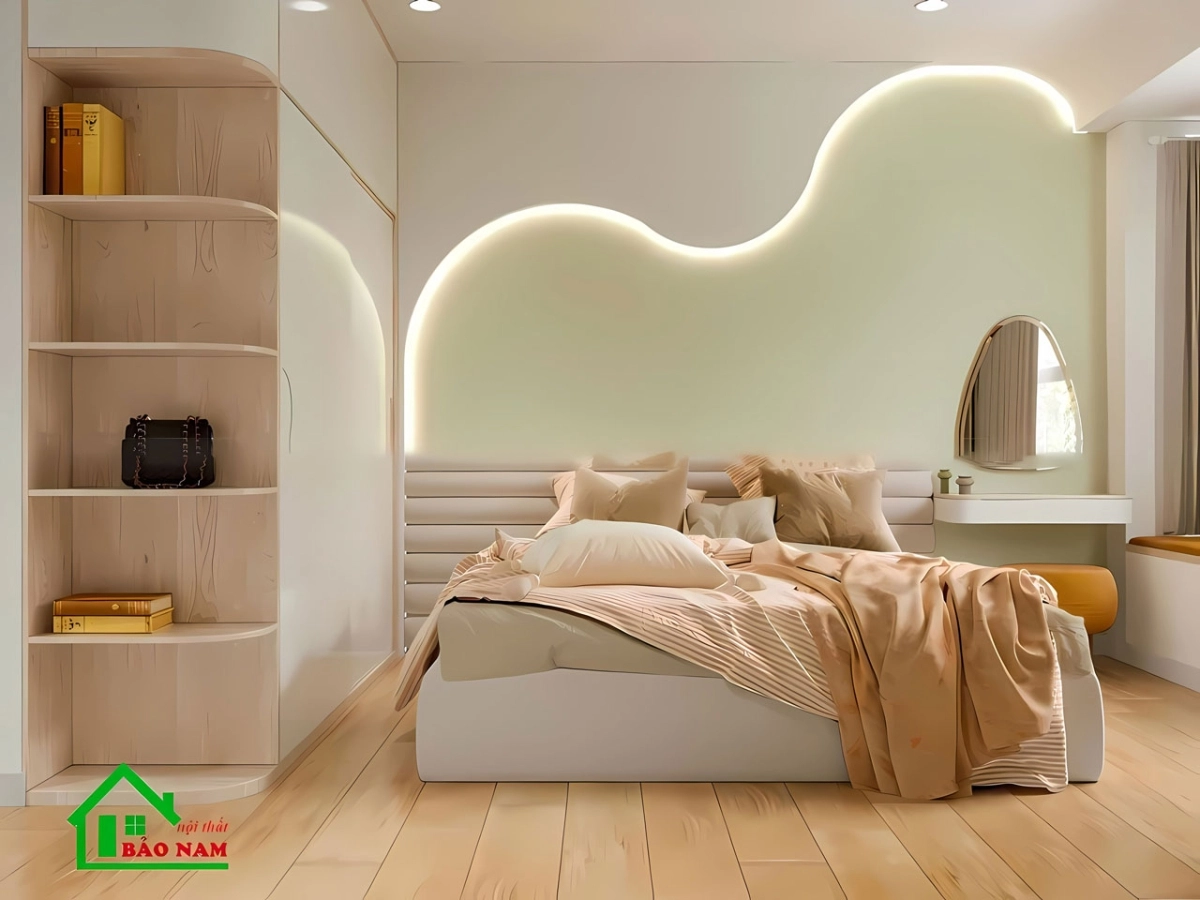 Phòng ngủ thú vị với không gian nghệ thuật độc đáo và sáng tạo