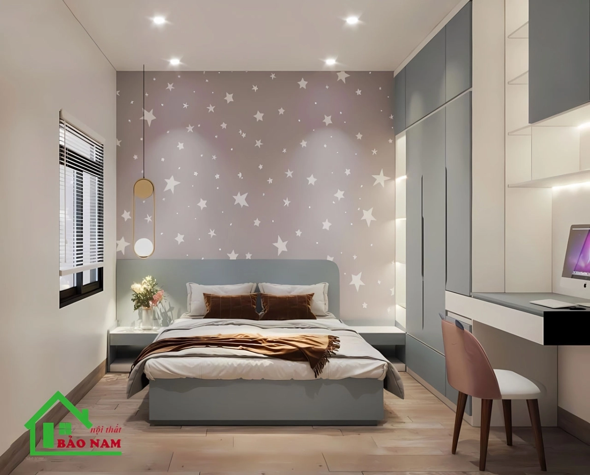 Thiết kế phòng ngủ bé trai sáng tạo, cân đối giữa học tập và giải trí trong không gian riêng cho bé