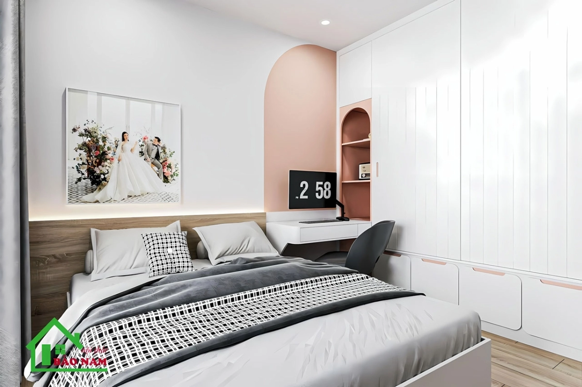 Thiết kế phòng ngủ 17m2 cho bé gái với không gian đáng yêu và dễ thương