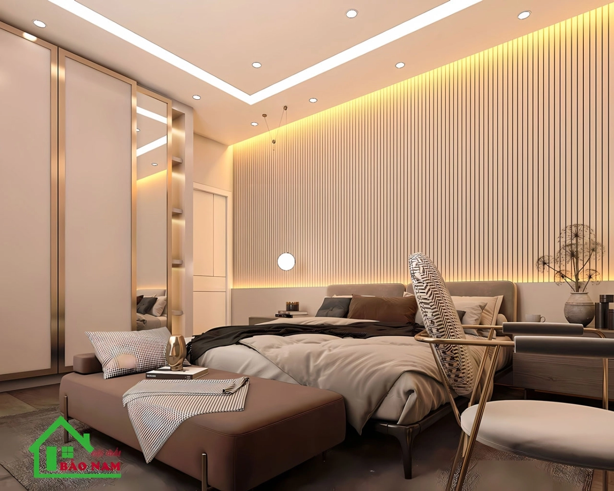 Phòng ngủ phong cách Luxury thể hiện sự sang trọng, xa hoa và đẳng cấp