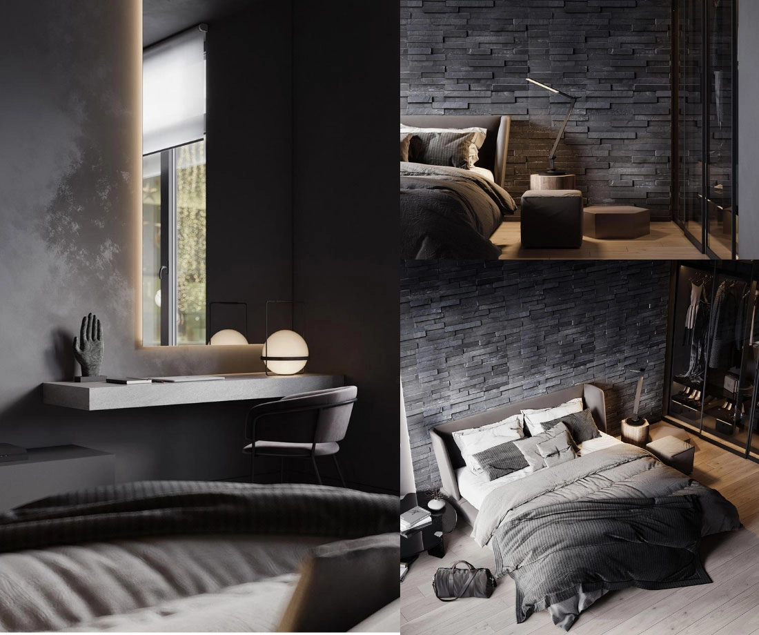 Phòng ngủ Industrial Loft phong cách công nghiệp và tiện nghi hiện đại