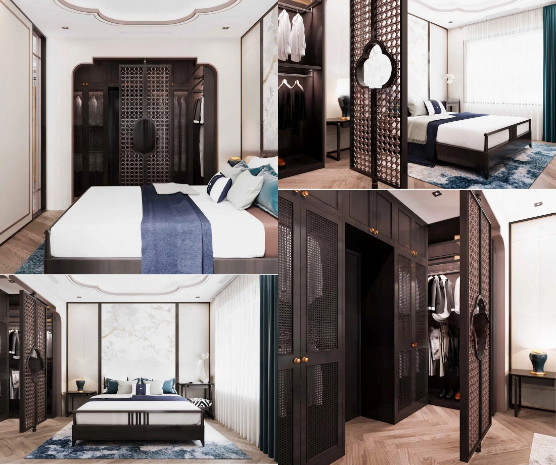 Thiết kế phòng ngủ phong cách Đông Dương