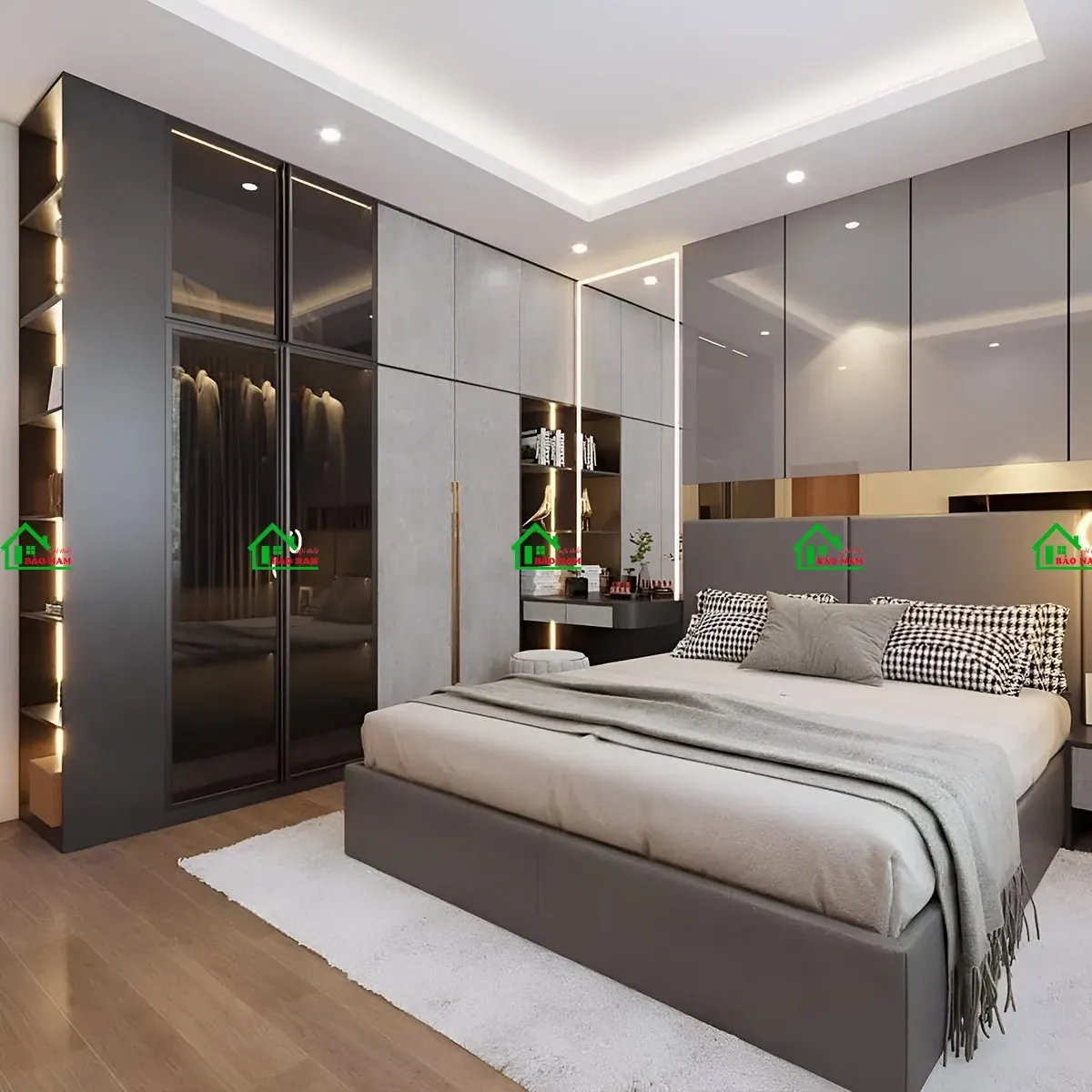 Thiết kế hiện đại ưu tiên đường nét gọn gàng và công năng sử dụng.