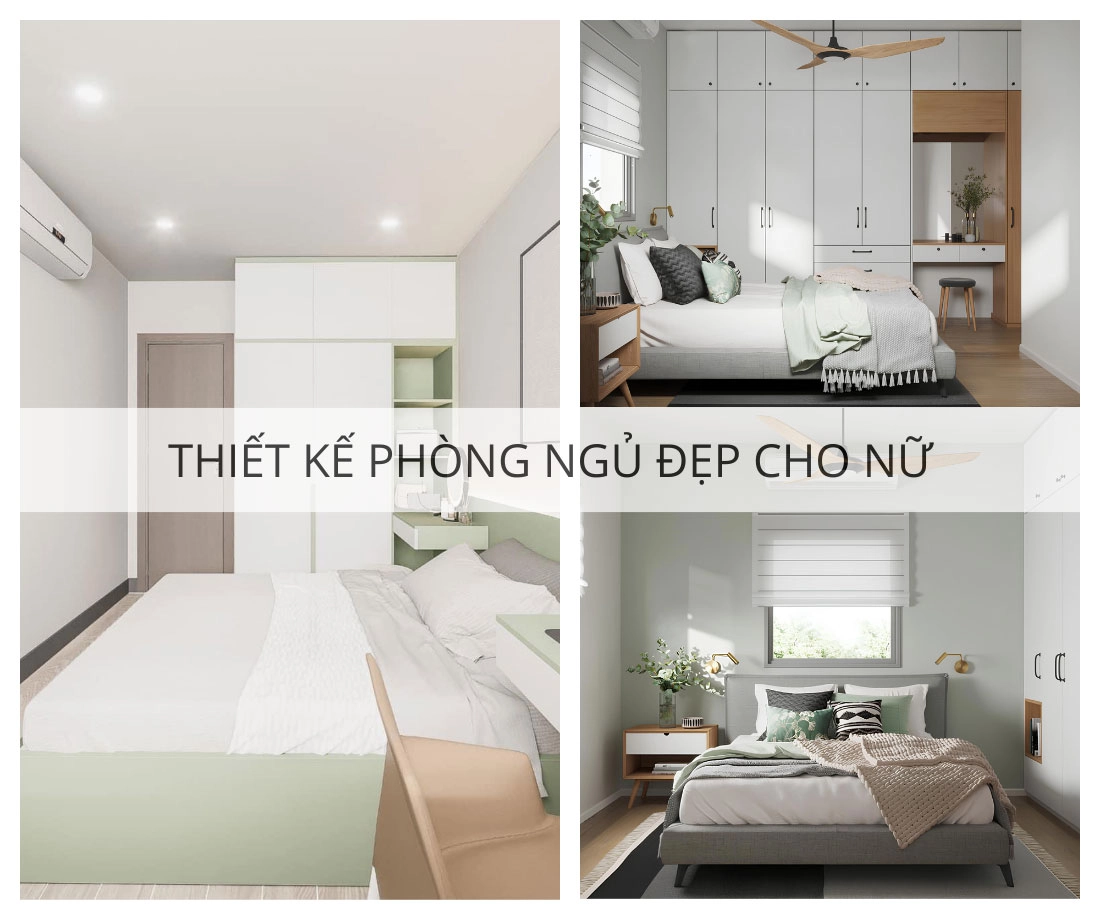 Thiết kế Phòng ngủ nhỏ đẹp hiện đại cho nữ