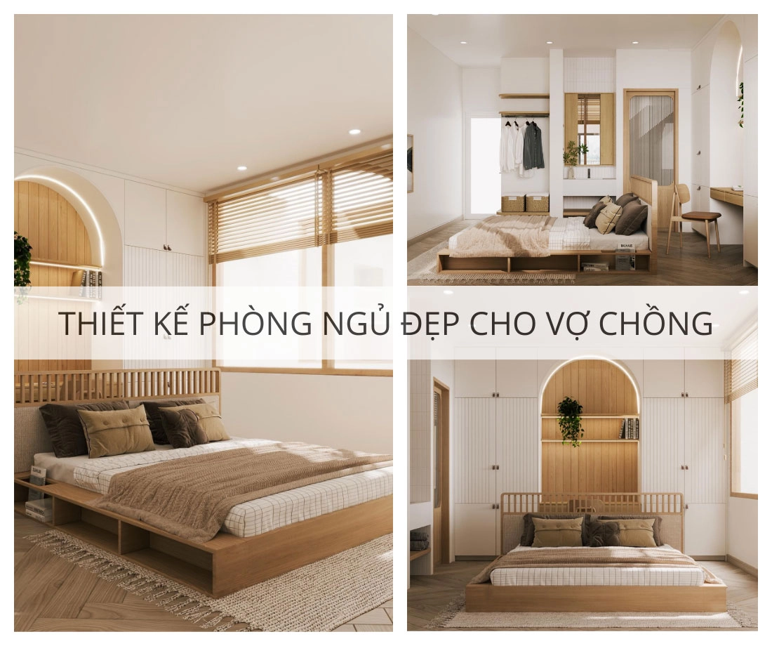 Thiết kế Phòng ngủ nhỏ đẹp cho vợ chồng