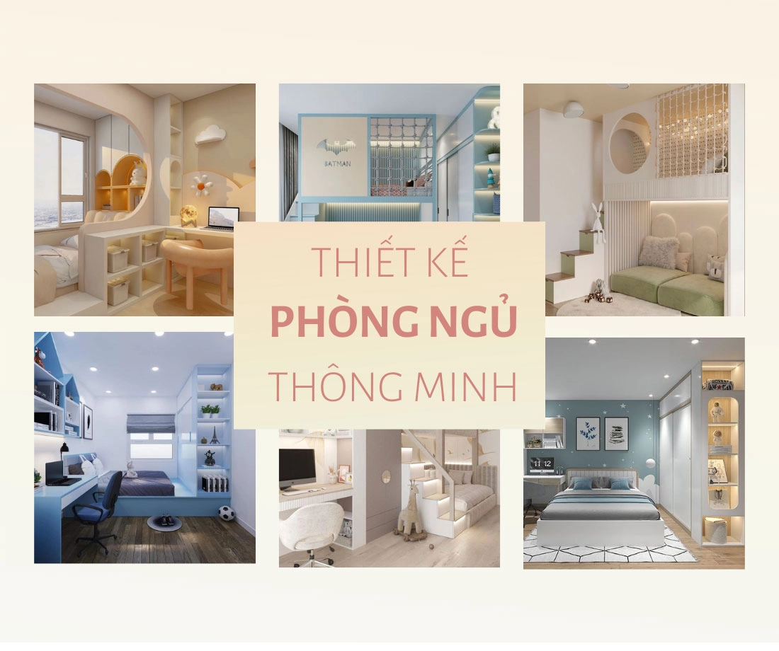 Tông hợp các mẫu thiết kế nội thất phòng ngủ thông minh và tiện ích