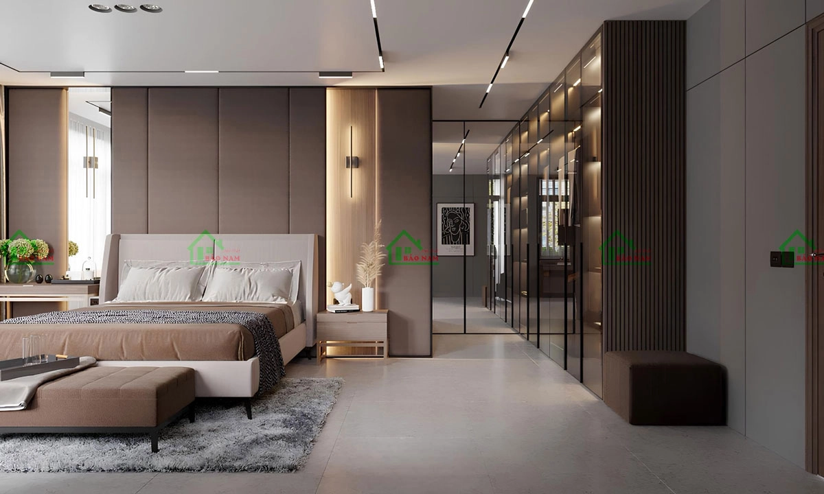 Thiết kế nội thất phòng ngủ chung cư theo phong cách tối giản mang tới vẻ đẹp hiện đại