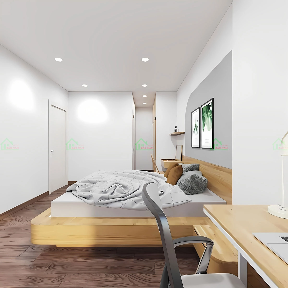 Bố trí đơn giản và gọn gàng thuận tiện cho việc di chuyển