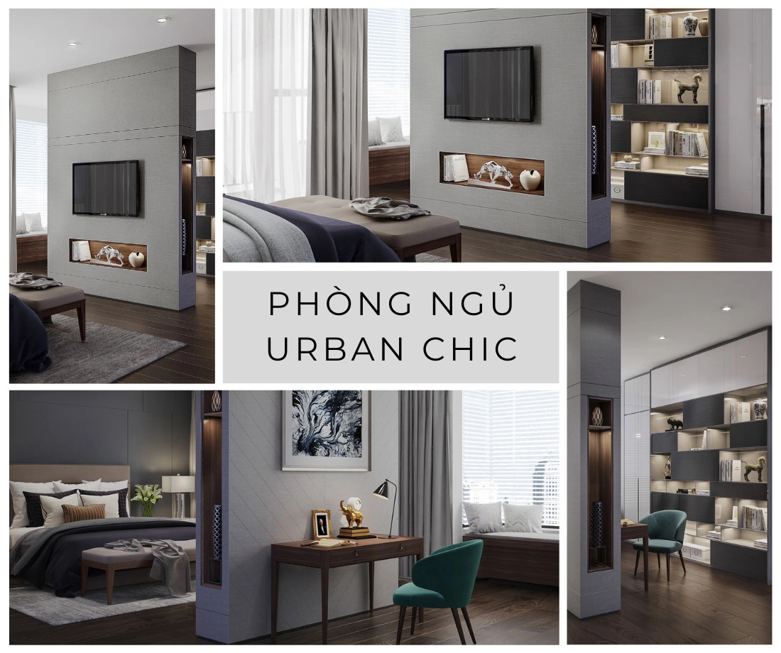 Thiết kế phòng ngủ Urban Chic Phong cách đương đại