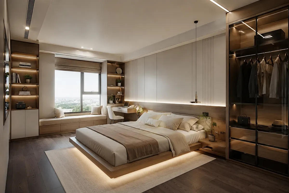 Thiết Kế Nội Thất Phòng Ngủ Đẹp, Hiện Đại, Tối Ưu Không Gian