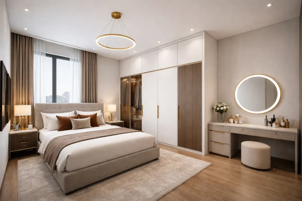 nội thất phòng ngủ master chung cư 70m2