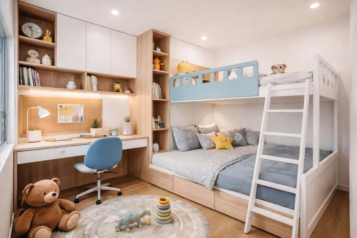 nội thất phòng ngủ nhỏ chung cư 70m2