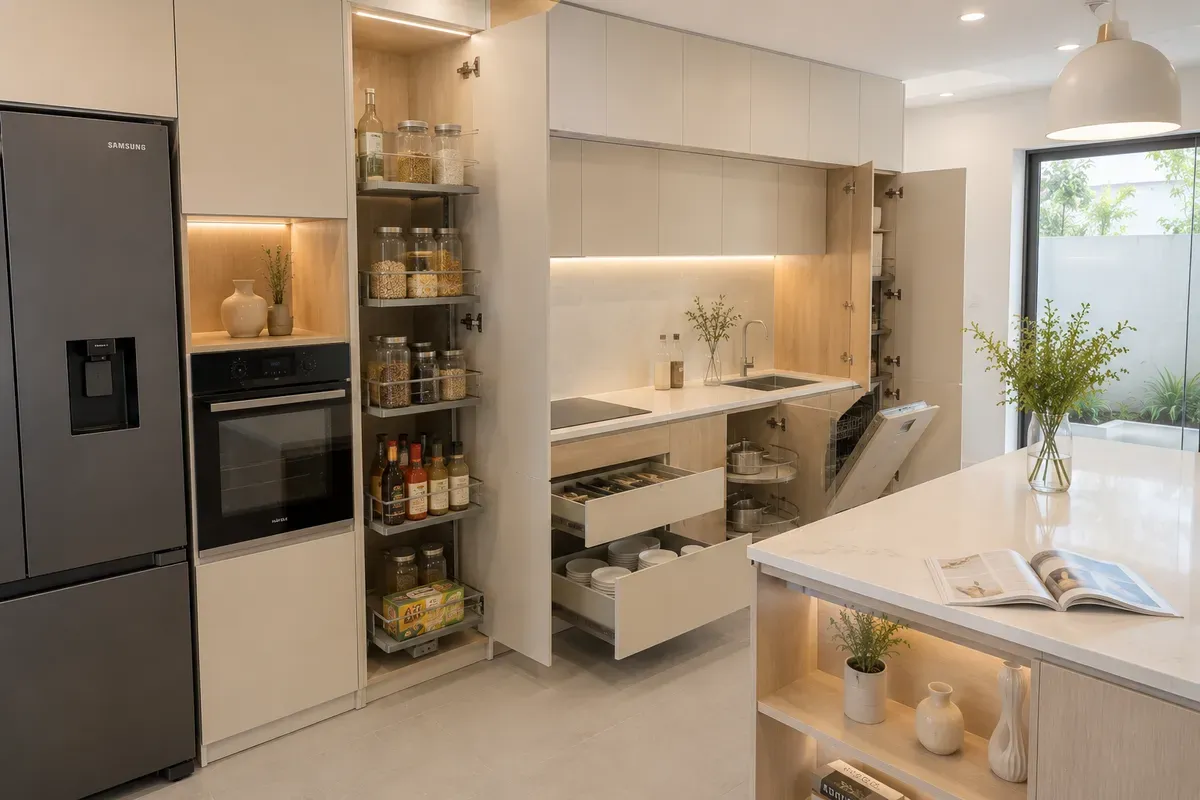 Hệ phụ kiện thông minh giúp tối ưu công năng sử dụng.