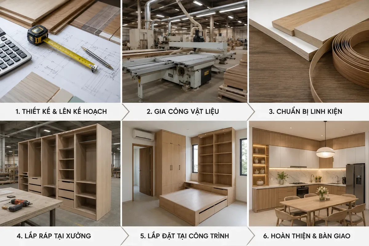 Quy trình thi công nội thất phòng ngủ chuyên nghiệp