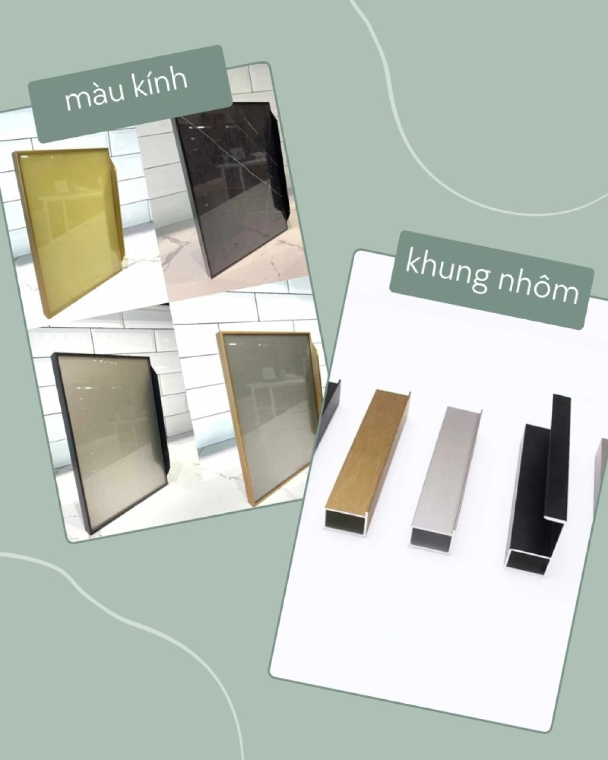 So sánh kính và khung nhôm tủ áo cánh kính