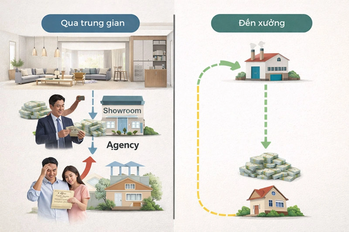 So sánh chi phí làm nội thất tại xưởng và đơn vị trung gian