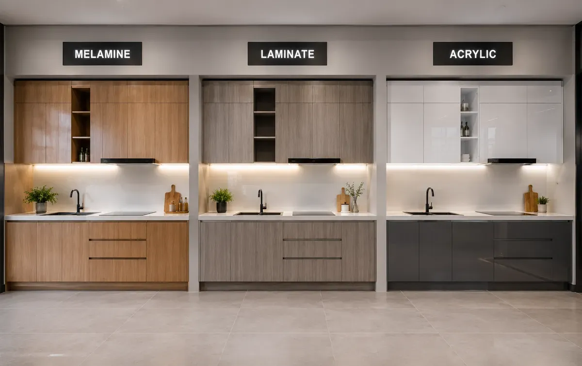 So sánh trực quan các dòng tủ bếp MDF theo từng phân khúc ngân sách.