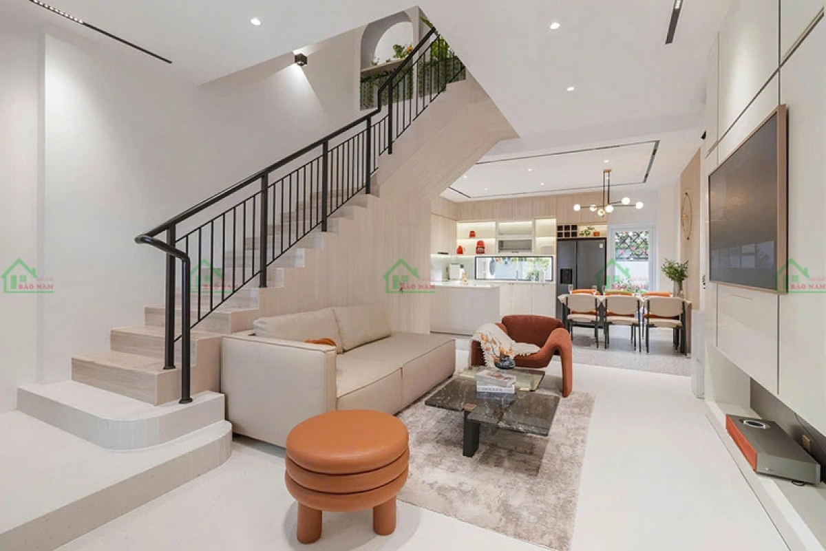 Không gian nội thất hoàn thiện đồng bộ khi thi công trọn gói